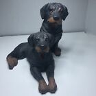 Vintage Rottweiler Pals Resin Cast Statue Made In U s a 1990 s
