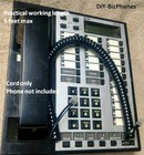 25-pack Avaya Partner Definity Merlin Legend Phone Handset Cord Curly Black 9ft
