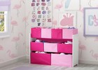 Deluxe Multi-bin Toy Organizer With Storage Bins  White pink Bins