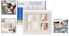 Baby Keepsake Frame Kit With Handprint   Footprint Mold - White