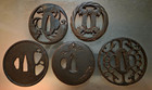 Five Iron Tsuba Japanese Samurai Sword