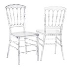 Clearance  4-pack Stackable Ghost Acrylic Dining Chairs  Transparent