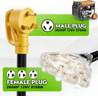 30 Amp To 110v Rv generator Distribution Adapter Cord Nema Tt-30p Male To 3x 5-1