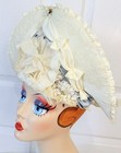 Vintage Ruth Stockley 1800s Victorian Bonnet Hat - Made In Usa 80   s