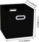 Fabric Cloth Storage Bins cube Organizer With Dual Handles Foldable Baskets For 