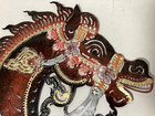 Majestic Leather Die Cut Horse Art Made In Thailand 12  X 10  Red Fire Horse