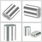 200 Pcs Aluminum Crimping Loop Sleeve 3 32  cable Crimp Ferrules For Wire Rop   