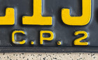 1942 Arizona License Plate     Original     Brilliant Sharp Vintage Antique Auto Tag