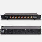 Pyle Pro 8 Outlet Rack Mount Power Supply Center With Each Outlet Switch