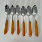 Ns Rustless Bakelite Sets Butterscotch Royal Brand Cutlery Mcm   Hull Knife