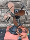 Star-rite Fitzgerald Mfg  Co  Antique Electric Desk Fan W  Octagonal Base   Cage