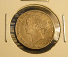 1873 Newfoundland 10 Cents Silver Coin Obv 2