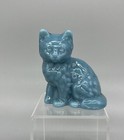 Mosser Sitting Cat Georgia Blue  Glass