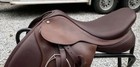 English Close Contact Leather Horse Saddle All Purpose Brown Leather Jumping 17 
