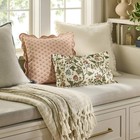 50 X 60 Throw Mixed Yarn Woven With Crossed Tassels Cream And