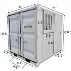 7ft Cubic Shipping Container   Lockable Door   Window   Portable Office   Storag