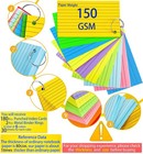 180pcs Colored Index Cards 4x6 Inch Flash Cards With Rings Lined Note Card Fl   