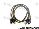 Sky High Car Audio 2 Channel Twisted 6 Ft Rca Cables Coated 6  Ofc  