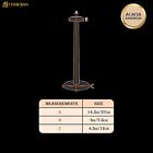 Medieval Helmet Stand Wooden Display Armor Holder Viking Knight Headwear Black