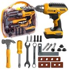 Pretend Play Kids Construction Kits  Kids Tool Set With Electronic Toy Drill   