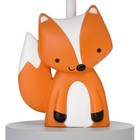 Bedtime Originals Acorn Gray white orange Fox Nursery Lamp With Shade   Bulb