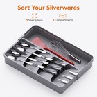 Lifewit Silverware Organizer  Compact Utensil Organizer For Kitchen Drawer