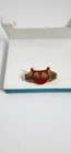 Vintage Red Enamel 1 20 10k Gold Filled Lapel Pin Art Deco Geometric Design