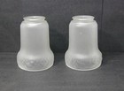  2  Antique Vintage Frosted Glass Roses Lamp Shades Globe 2 1 4  Fitter Embossed