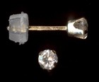 14k Solid Yellow Gold 3mm Round Cut Clear Crystal Cz Solitaire Stud Earrings Kn