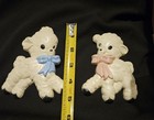 Homco Vintage Boy   Girl Baby Lambs Nursery Pink Blue Wall Art Decor Animal Pair