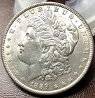 1889 Morgan Silver Dollar Lustrous White Choice Bu Coin 001