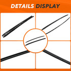 For 2016-2022 Honda Pilot Roof Rack Side Rail Rails Bar Black Top Rails Bars