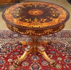 Late 19th Century Renaissance Revival Mahogany Inlaid Center Table Att To Horner