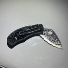  rare  1st Gen 1996 Usa Spyderco C35pbk Q Skeleton Knife Serrated Edge  new 