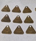Rare General Motors Fisher Body Grand Rapids Stamping Brass Tool Checks Chevy