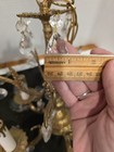 Spanish Brass And Crystal Chandelier 5 Arm 5 Light  Petite  30 Crystal Free S h