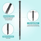 2 Pack 10ft Shade Sail Poles With D-clamp Outdoor Sun Shade Cloth Pole Kit He   