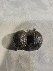 Antique Sterling Silver Victorian Figural Walnut Powder Compact   Scent Bottle
