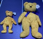 Ty Fuzz The Brown Bear Beanie Buddy And Baby Set Mwmt Retired