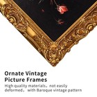 12x16 Picture Frame With Oil Painting  Antique Gold European Style For Wall Deco