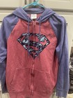 Superman Hoodie Mens Medium Dc Jacket Blue Red Comic Tv Superhero