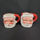 Vintage 1950s Napco Christmas Right Eye Winking Santa Mug Set Of 2 Made In Japan