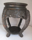 Antique  Chinese Carved Wood Table Or Stand C  1900 20 1 2  Tall