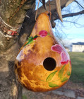Hand Painted  hummingbird  Gourd Birdhouse - Amish Crafted  Lancaster Cnty Pa