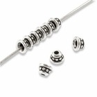 20 Silver Beaded 4mm Bead Caps - Tiny Tierracast Findings For Jewelry Projects