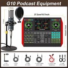 Podcast Microphone Bundle With Live Sound Board Audio Mixer G10-p15