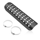 Motorcycle Heat Shield  Metal Exhaust Pipe Heat Shield With 2 Stainless Black