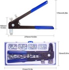 86 Pcs Heavy Blind Rivet Nut Tool Kit Hand Riveter Wrench Threaded Insert Riv   