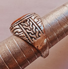 Extremely Rare Ancient Bronze Antique Roman Ring Amazing Orange Stone Old Ring