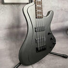 4 Strings Matte Black Electric Bass Guitar Active Pickup Rosewood Fretboard